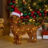 Décoration lumineuse intérieure 40 LED - Chien Teckel de Noël