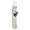 Lot de 4 Bougies Bâtons (2 droites & 2 torsadées) blanches pailletées.