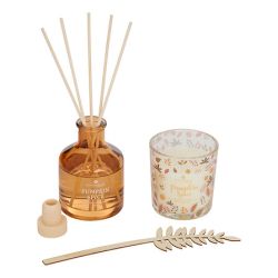 Coffret Bougie & Diffuseur Bâtons Leka - Epices d'Automne