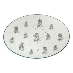6 Assiettes plates en porcelaine Skov -  D26cm