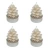 4 Bougies Chauffe-plat - Pommes de pin enneigée