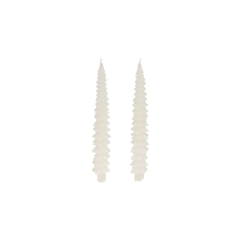 2 Bougies Bâton - Sapin blanc