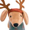 Peluche Chien Teckel de Noël Rouge ou Vert