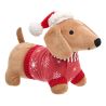 Peluche Chien Teckel de Noël Rouge ou Vert