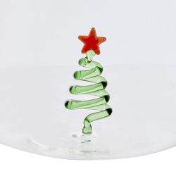 Gobelet en verre de Noël Nelya 40cl - Gingerman OU Sapin OU Sucre d'orge OU Couronne de Noël