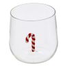 Gobelet en verre de Noël Nelya 40cl - Gingerman OU Sapin OU Sucre d'orge OU Couronne de Noël