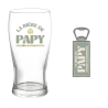 Coffret Bière - La Bière de Papy - Verre + Décapsuleur
