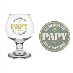 Coffret Rhum - Le Rhum de Papy - Verre & Dessous de verre