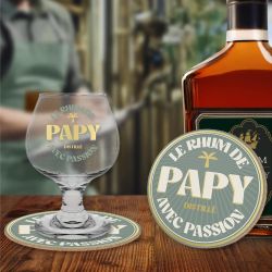 Coffret Rhum - Le Rhum de Papy - Verre & Dessous de verre