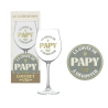 Coffret Vin - La Cuvée de Papy - Verre à vin & Dessous de verre