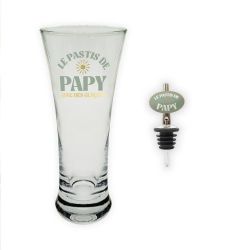 Coffret Pastis - Le Pastis de Papy - Verre & Bouchon