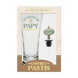 Coffret Pastis - Le Pastis de Papy - Verre & Bouchon
