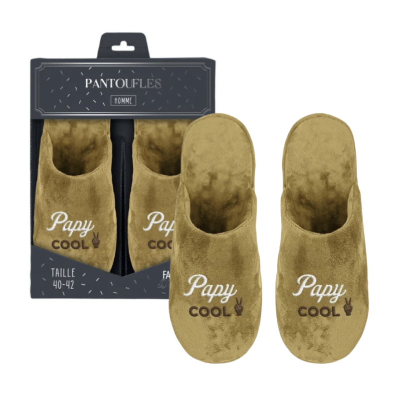 Pantoufles Homme - Papy Cool - Taille unique 40-42
