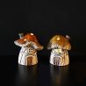 MAISON LUMINEUSE CHAMPIGNON MARRON OU ROUX CÉRAMIQUE LED 10X10X11CM - DEKORATIEF