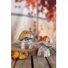 MAISON LUMINEUSE CHAMPIGNON MARRON OU ROUX CÉRAMIQUE LED 10X10X11CM - DEKORATIEF