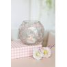 PIQUE AVEC FLEUR ROSE OU BLANC CERAMIQUE 7X7X3 - DECORATIEF
