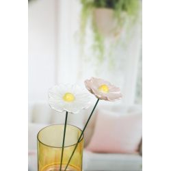 PIQUE AVEC FLEUR ROSE OU BLANC CERAMIQUE 7X7X3 - DECORATIEF