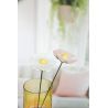 PIQUE AVEC FLEUR ROSE OU BLANC CERAMIQUE 7X7X3 - DECORATIEF