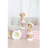 PIQUE AVEC FLEUR ROSE OU BLANC CERAMIQUE 7X7X3 - DECORATIEF