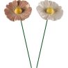 PIQUE AVEC FLEUR ROSE OU BLANC CERAMIQUE 7X7X3 - DECORATIEF