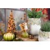 POT DE FLEURS PINE TREE CIMENT 15X15X19 CM - DEKORATIEF