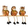 ANIMAL AUTOMNE CITROUILLE AVEC JAMBES PENDANTES (ECUREUIL, HERISSON OU HIBOU) CÉRAM 7X6X9CM - DEKORATIEF