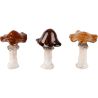 CHAMPIGNON MARRON CLAIR OU MARRON FONCE OU ROUX CERAMIQUE 7X7X11CM - DEKORATIEF
