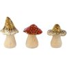 CHAMPIGNON VERT OU MARRON CERAMIQUE 6x6x11cm - DEKORATIEF
