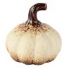 CITROUILLE DECO CREME/MARRON CERAMIQUE 10X10X13CM - DEKORATIEF