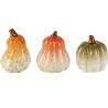 CITROUILLE DECO VERT OU ORANGE OU ROUX CERAMIQUE 7X7X8CM - DEKORATIEF