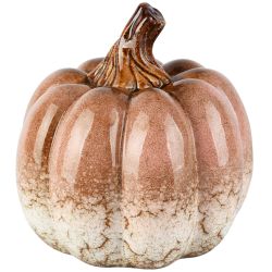 CITROUILLE DECO ROSE/CREME...