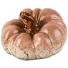 CITROUILLE DECO ROSE PORCELAINE 13X13X8 CM - DEKORATIEF