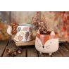 POT DE FLEURS RENARD CIMENT 13X13X21CM - DEKORATIEF
