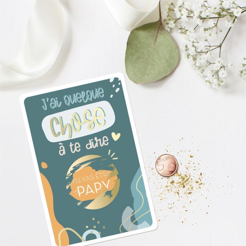 CARTE À GRATTER ANNONCE - TU VAS ÊTRE PAPY !