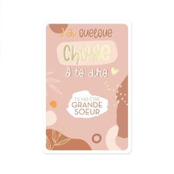 CARTE À GRATTER ANNONCE - TU VAS ÊTRE GRANDE SOEUR !