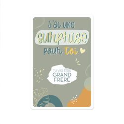 CARTE À GRATTER ANNONCE - TU VAS ÊTRE GRAND FRERE !