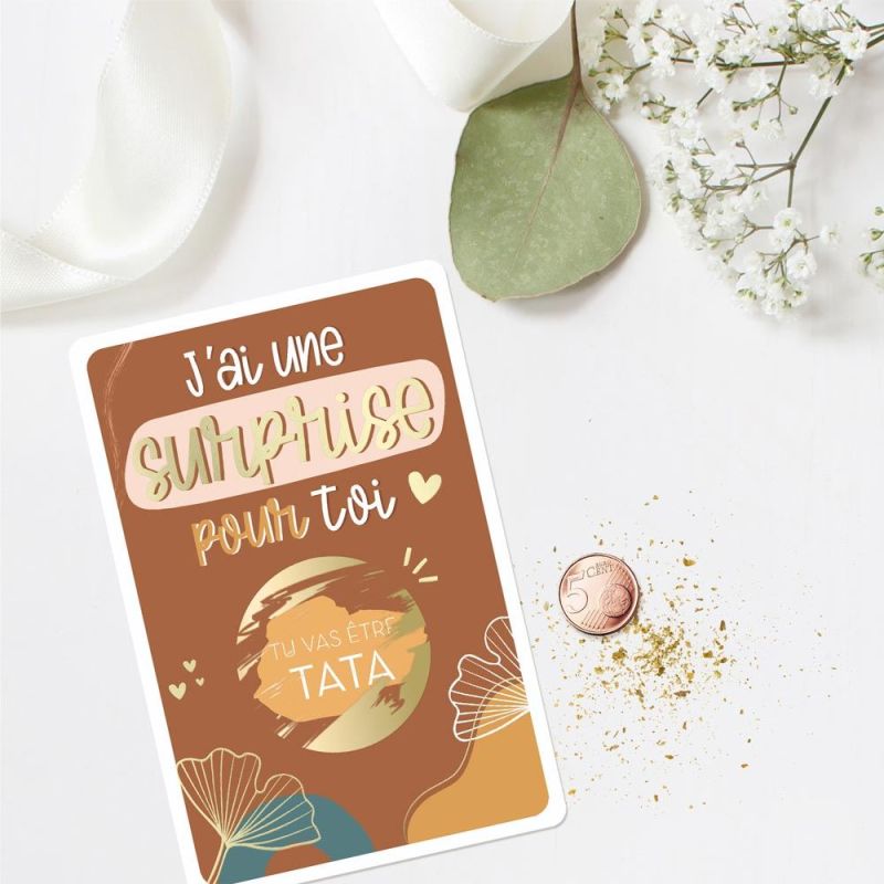 CARTE À GRATTER ANNONCE - TU VAS ÊTRE TATA !