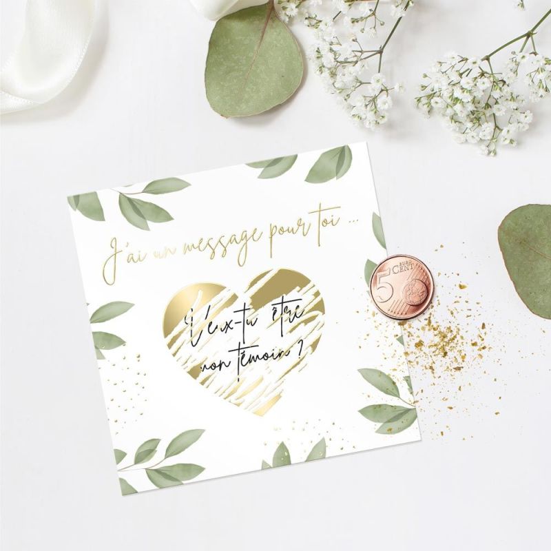 PACK de 4 CARTES ANNONCE - VEUX-TU ÊTRE MON TÉMOIN
