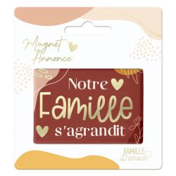 MAGNET ANNONCE - "NOTRE FAMILLE S'AGRANDIT"