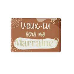 MAGNET ANNONCE -"VEUX-TU ÊTRE MA MARRAINE ?"