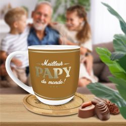 COFFRET TASSE ET SOUS TASSE DE PAPY