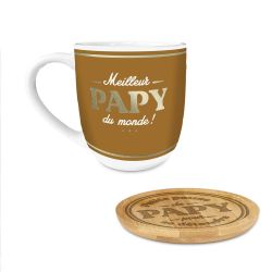 COFFRET TASSE ET SOUS TASSE DE PAPY