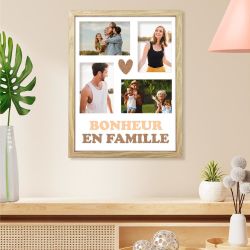 TOILE TUFTEE CADRE PHOTOS - BONHEUR EN FAMILLE