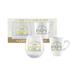 COFFRET VERRE ET TASSE - PAPY