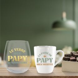 COFFRET VERRE ET TASSE - PAPY