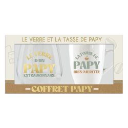 COFFRET VERRE ET TASSE - PAPY