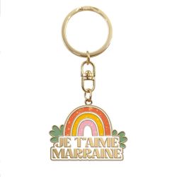 PORTE-CLES -  JE T'AIME MARRAINE