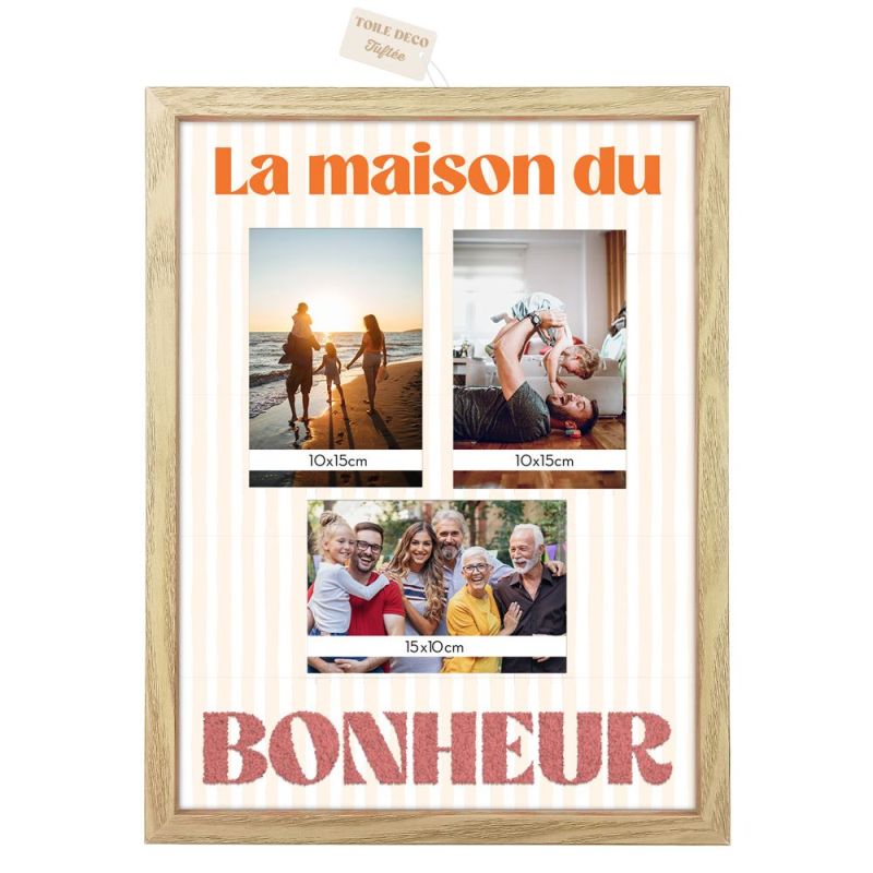 TOILE TUFTEE CADRE PHOTOS - LA MAISON DU BONHEUR