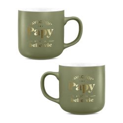 MUG MAT - AVEC PAPY C'EST LA BELLE VIE