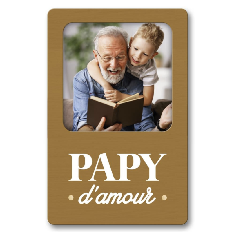 MAGNET BOIS PHOTO  - PAPY D'AMOUR